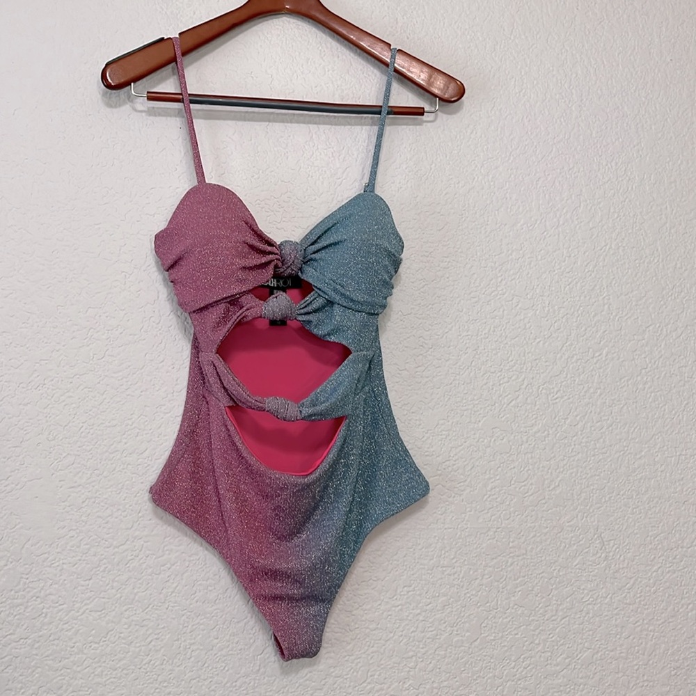 Beach Riot Free People Glitter Ombre One Piece Swimsuit